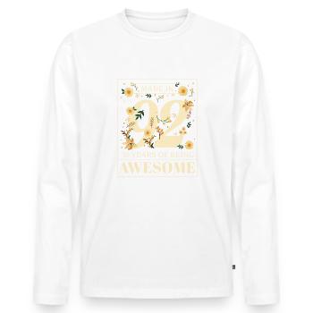 July 1992 - 30th birthday gift. Awesome. - Men's Premium Organic Long Sleeve Shirt - white - Front - Nico (187cm)