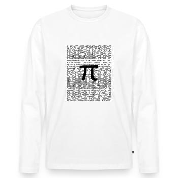 PI - T-shirt manches longues Premium bio Homme - blanc - Devant - Nico (187cm)