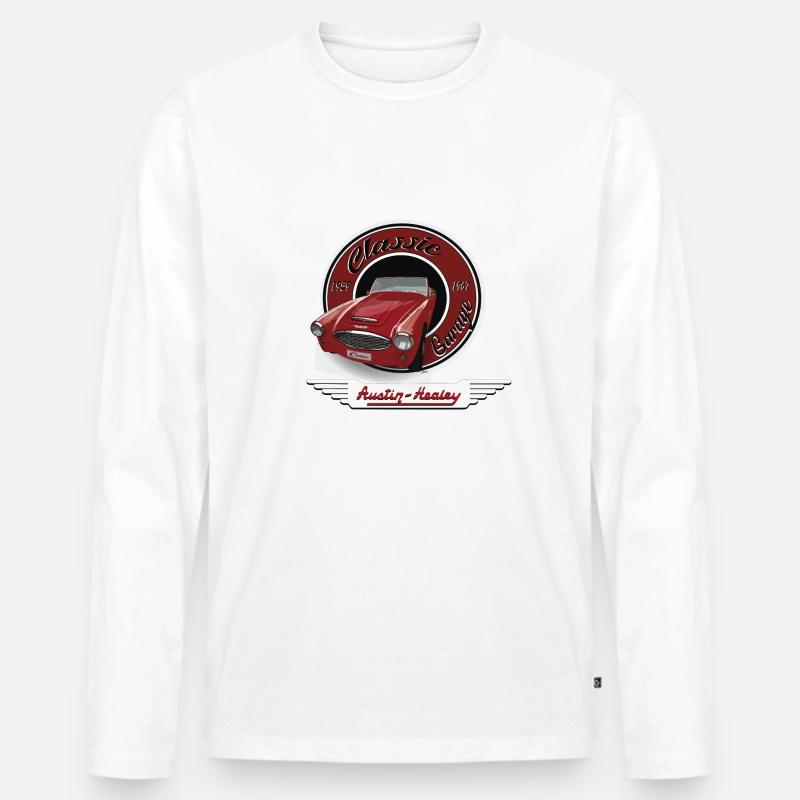 Klassisches Auto - Männer Premium Bio Langarmshirt - Weiß