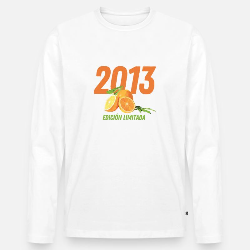 2013 - Edición Limitada - Männer Premium Bio Langarmshirt - Weiß