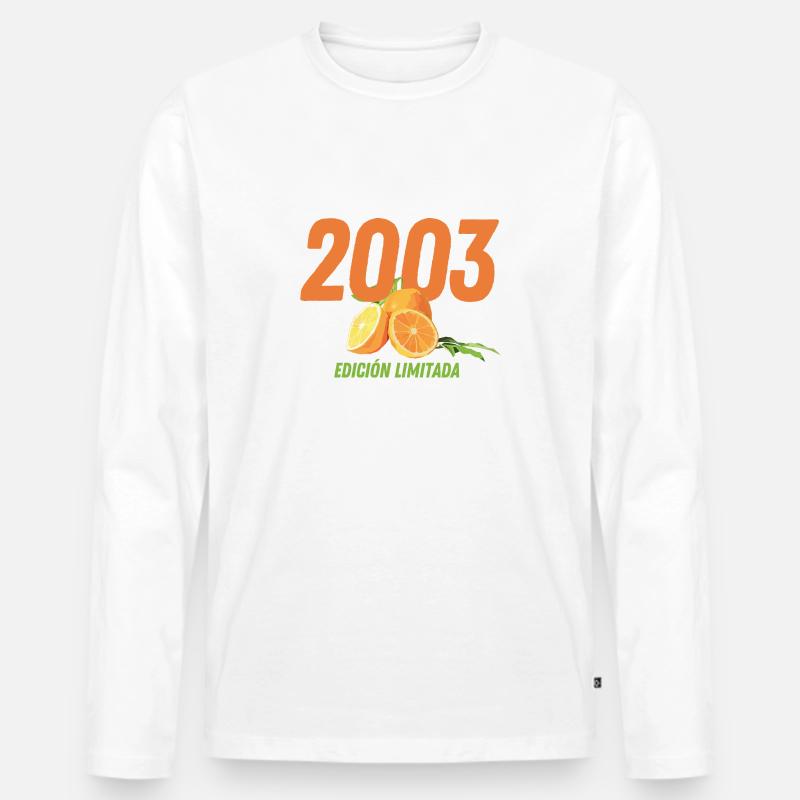 2003 - Edición Limitada - Männer Premium Bio Langarmshirt - Weiß
