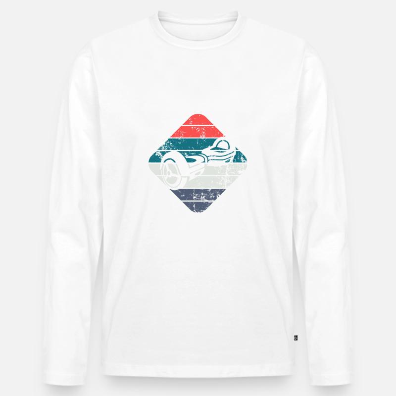 Hoverboard - Männer Premium Bio Langarmshirt - Weiß