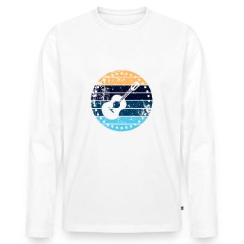 Ukulele - Männer Premium Bio Langarmshirt - Weiß - Vorne - Nico (187cm)