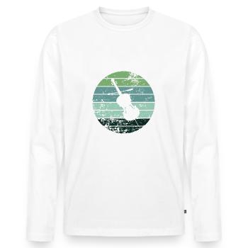 Violoncelle - T-shirt manches longues Premium bio Homme - blanc - Devant - Nico (187cm)