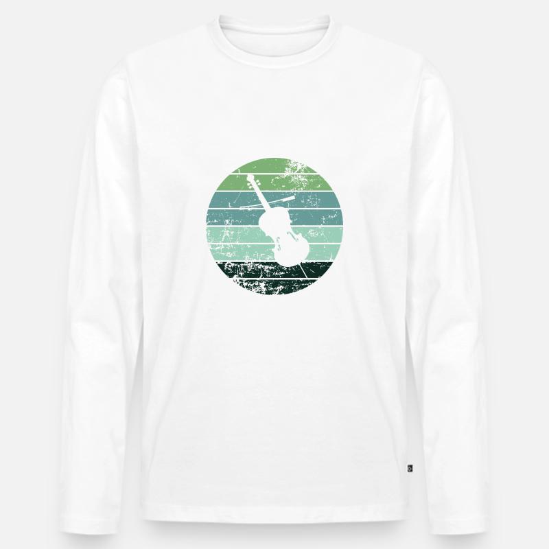 Cello - Männer Premium Bio Langarmshirt - Weiß