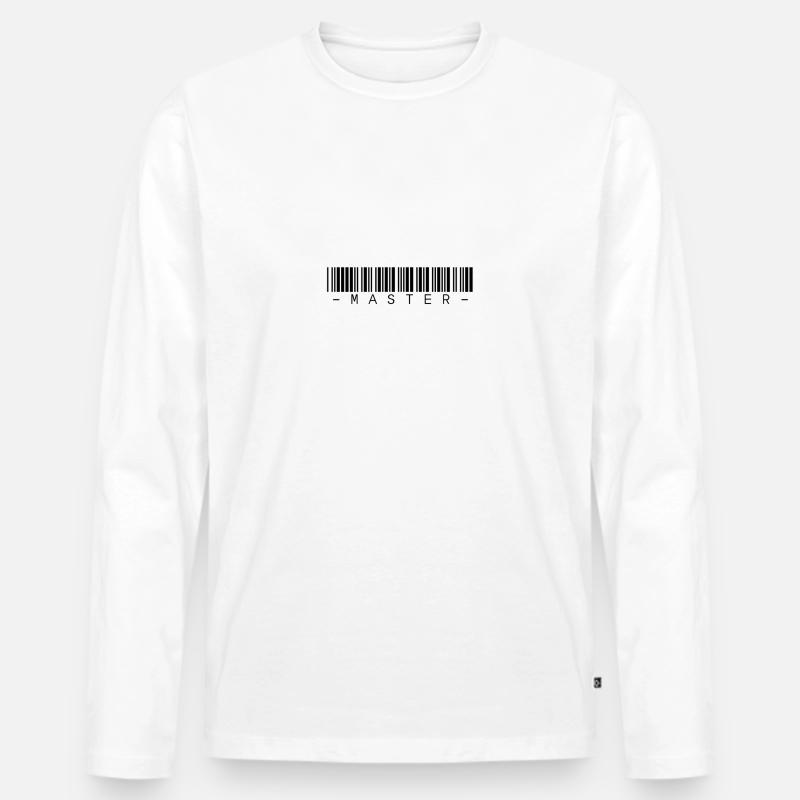 Master - Männer Premium Bio Langarmshirt - Weiß