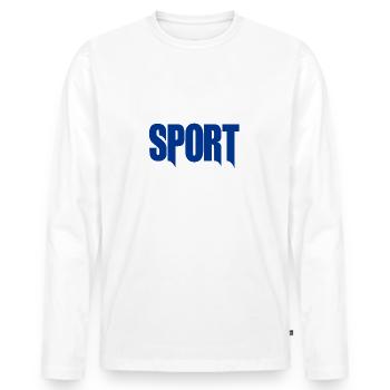 Sport - Men's Premium Organic Long Sleeve Shirt - white - Front - Nico (187cm)