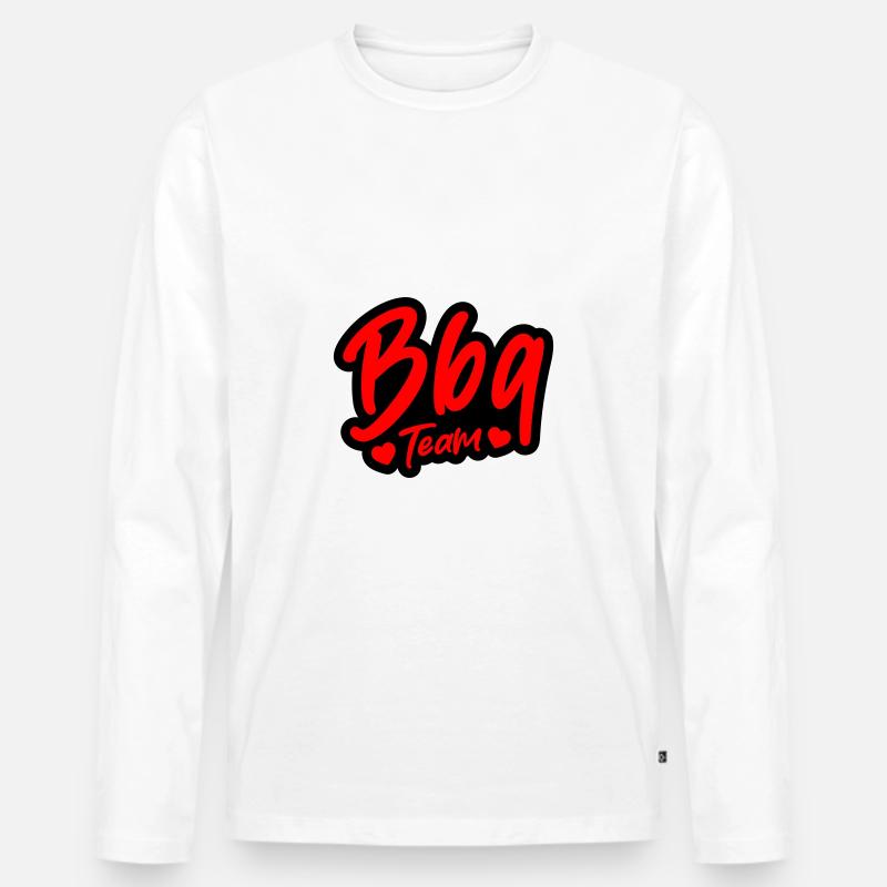 BBQ Grill Team - Männer Premium Bio Langarmshirt - Weiß