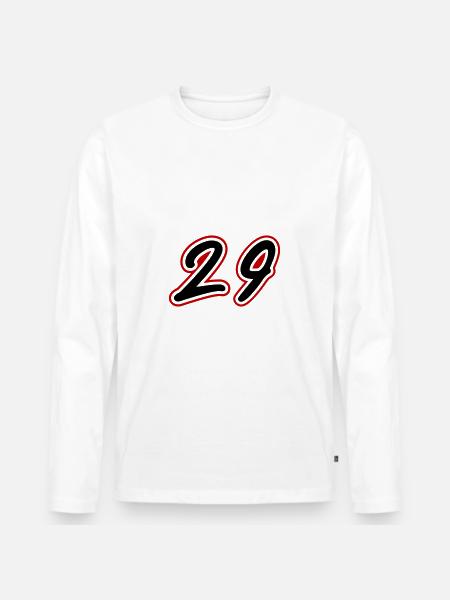 29 Number symbol - Men's Premium Organic Long Sleeve Shirt - white