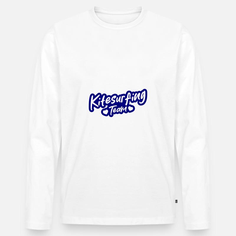 Kitesurfing Team - Männer Premium Bio Langarmshirt - Weiß