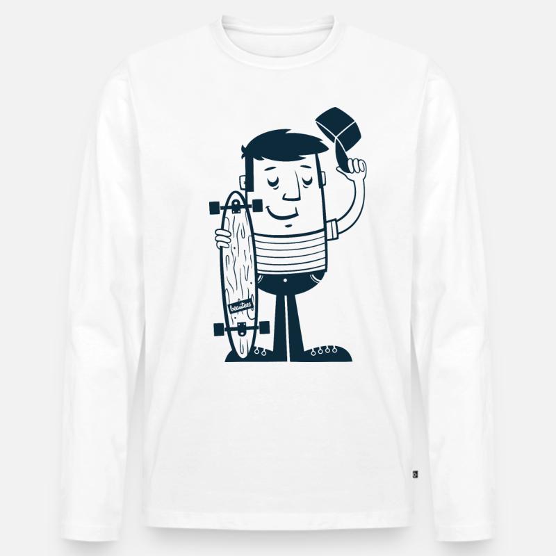 Don't Call It Skateboard - Männer Premium Bio Langarmshirt - Weiß