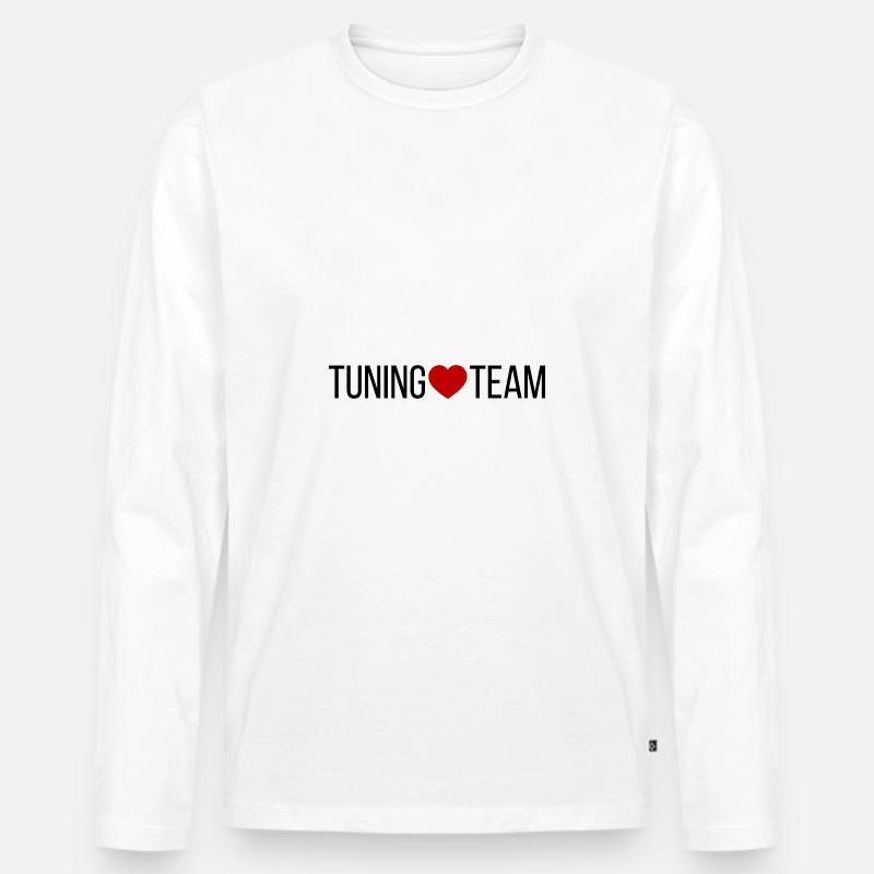 Tuning Team Herz - Männer Premium Bio Langarmshirt - Weiß