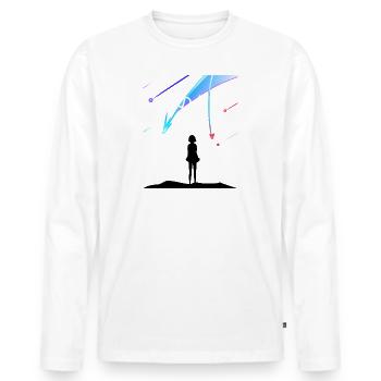 Your Name Kometenschauer weiblicher Charakter - Men's Premium Organic Long Sleeve Shirt - white - Front - Nico (187cm)