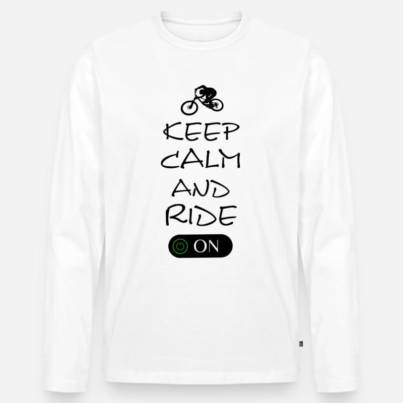 Downhill Biken Biker BMX Mtb - Männer Premium Bio Langarmshirt - Weiß