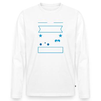 pilote d'ambulance | urgence secouriste secourisme - T-shirt manches longues Premium bio Homme - blanc - Devant - Nico (187cm)