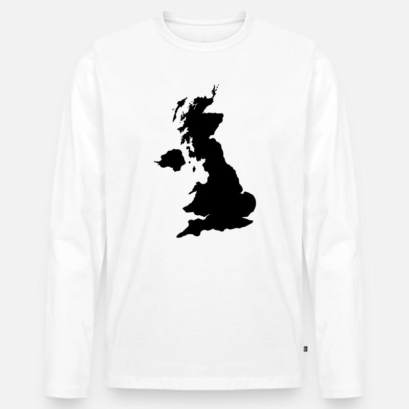 england - Männer Premium Bio Langarmshirt - Weiß