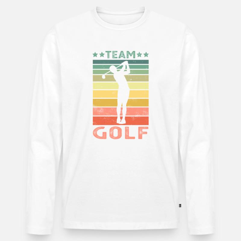 Golf - Männer Premium Bio Langarmshirt - Weiß