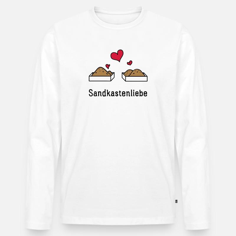 Sandkastenliebe – die Geschenkidee! - Männer Premium Bio Langarmshirt - Weiß