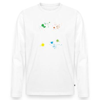 Erdkundelehrer aus Leidenschaft Beruf Lehrer Geo - Männer Premium Bio Langarmshirt - Weiß - Vorne - Nico (187cm)
