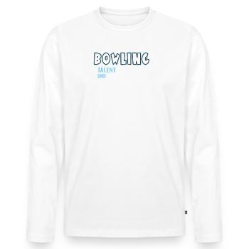 Bowling Bester Papa Vater Vatertag Geburtstag - Männer Premium Bio Langarmshirt - Weiß - Vorne - Nico (187cm)