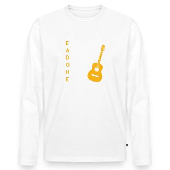 Gitarre Merkspruch Merksatz Gitarrist Musiklehrer - Männer Premium Bio Langarmshirt - Weiß - Vorne - Nico (187cm)