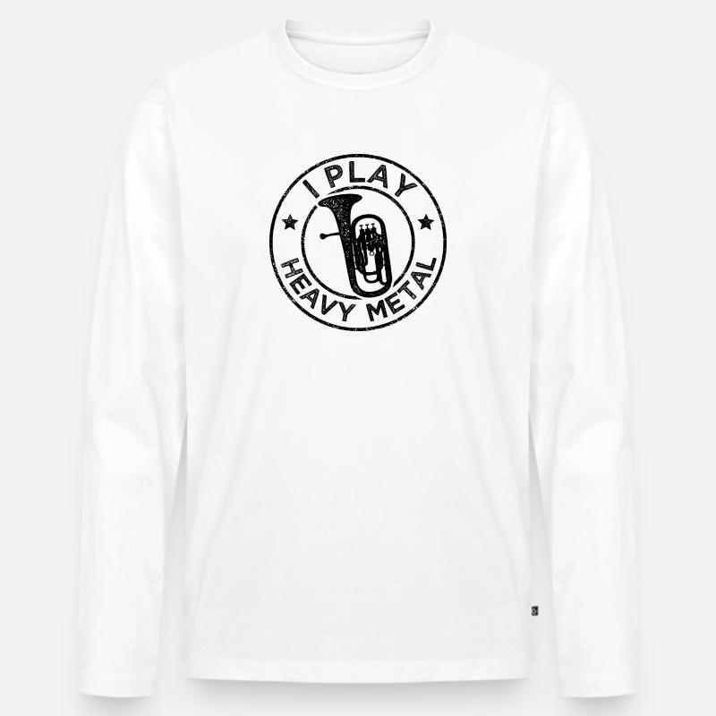 Euphonium Blasmusik Euphonist Orchester Musiker - Männer Premium Bio Langarmshirt - Weiß