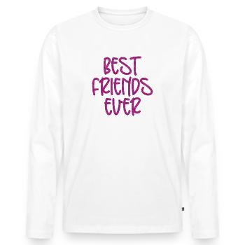 BEST FRIENDS EVER - Men's Premium Organic Long Sleeve Shirt - white - Front - Nico (187cm)