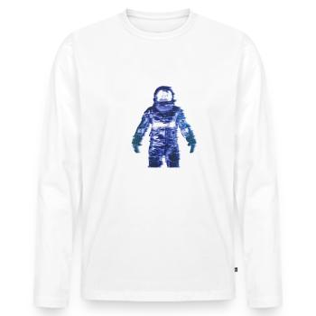 Matura bestanden Astronaut lustige Sprüche - Männer Premium Bio Langarmshirt - Weiß - Vorne - Nico (187cm)