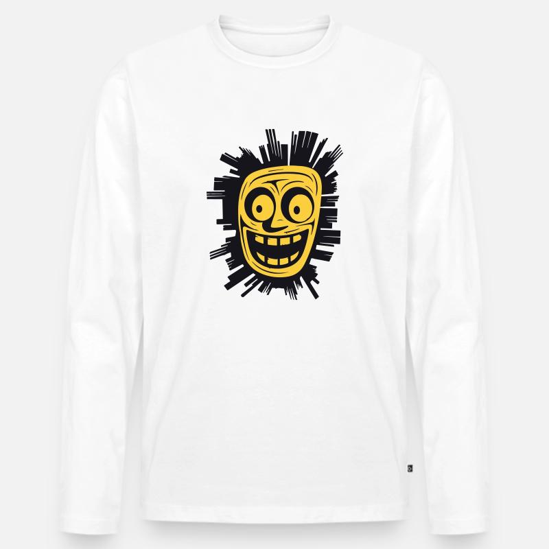 Überschwängliche Freude - Männer Premium Bio Langarmshirt - Weiß