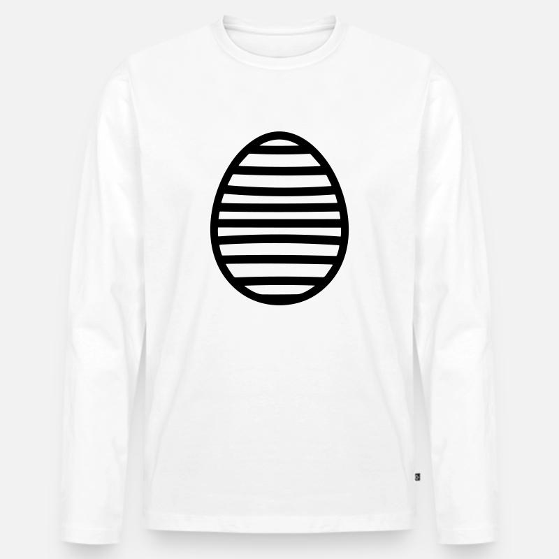 Osterei - Männer Premium Bio Langarmshirt - Weiß
