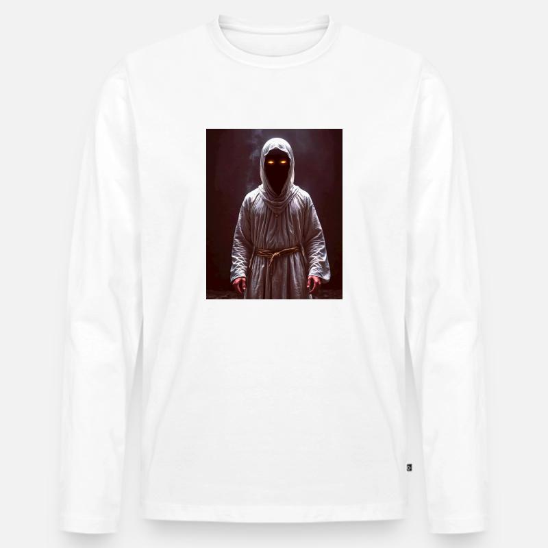 Noppera-bō Geist, der regungslos dasteht, - Männer Premium Bio Langarmshirt - Weiß