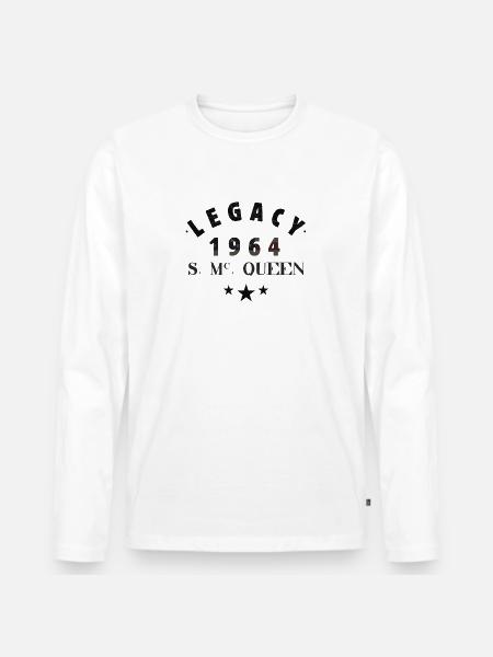 Legacy Steve Mc Queen - Men's Premium Organic Long Sleeve Shirt - white