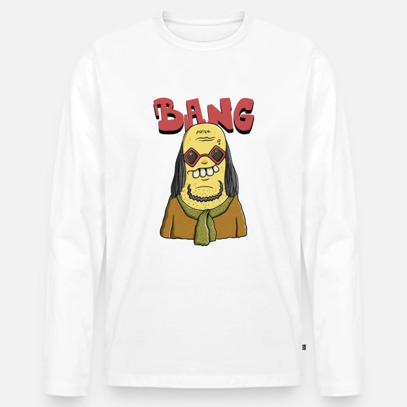 Bang - Männer Premium Bio Langarmshirt - Weiß