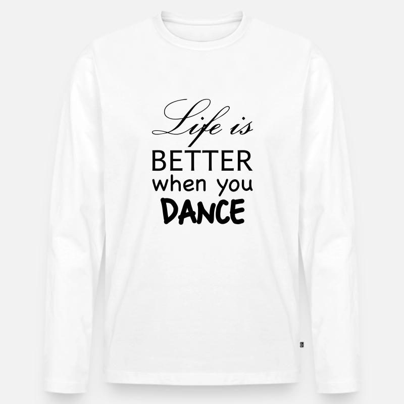 life better dance - Männer Premium Bio Langarmshirt - Weiß