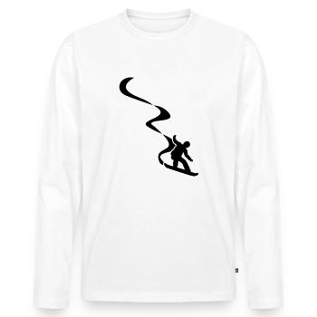 Snowboarder - Männer Premium Bio Langarmshirt - Weiß - Vorne - Nico (187cm)