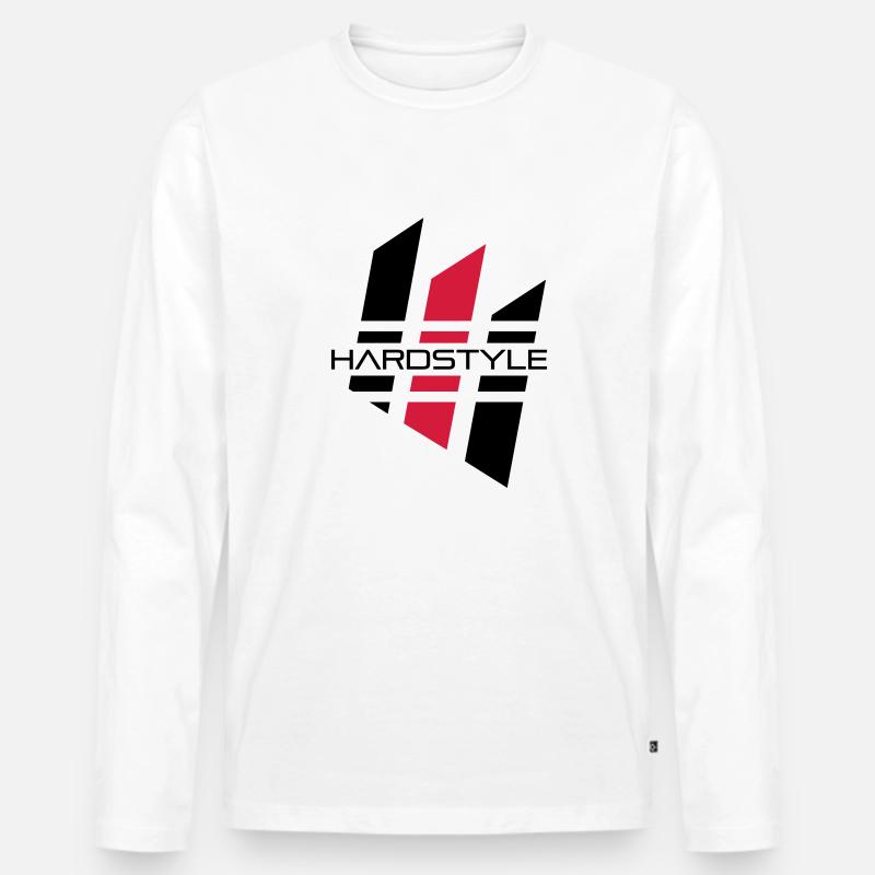 hardstyle_04 - Männer Premium Bio Langarmshirt - Weiß