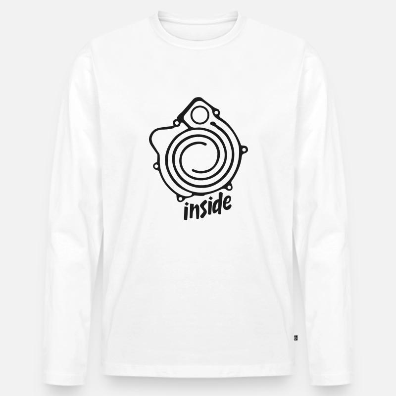 G-Lader inside schwarz - Männer Premium Bio Langarmshirt - Weiß