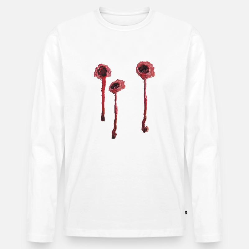 3 Einschusslöcher plastisch - Männer Premium Bio Langarmshirt - Weiß