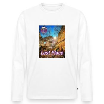 Lost Place Forge - Men's Premium Organic Long Sleeve Shirt - white - Front - Nico (187cm)