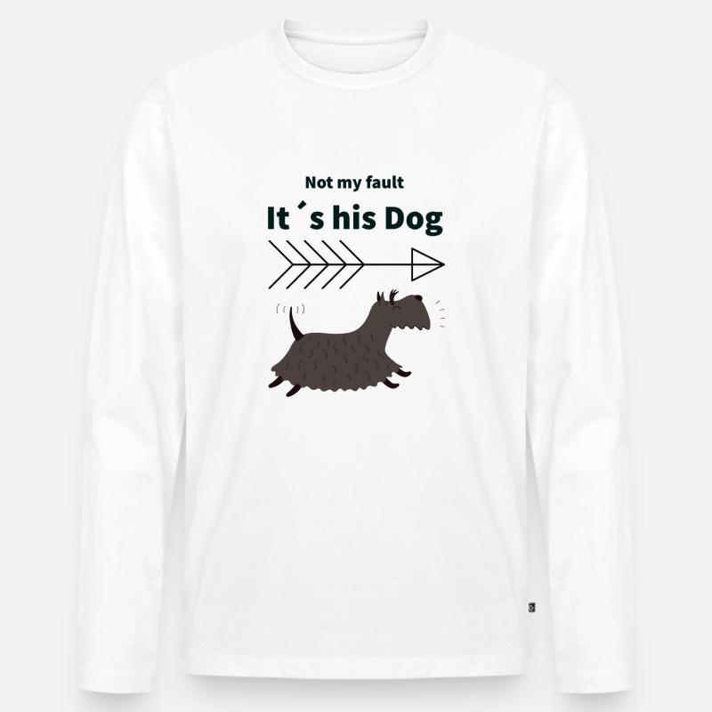 Hunde-Alibi - Männer Premium Bio Langarmshirt - Weiß