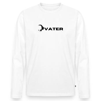 VATER - Männer Premium Bio Langarmshirt - Weiß - Vorne - Nico (187cm)