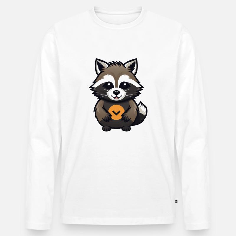 Süße Krippe v2 - Männer Premium Bio Langarmshirt - Weiß