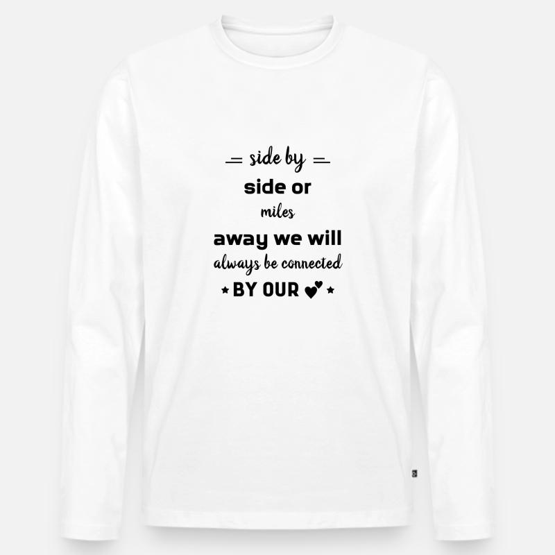 BESTE FREUNDE - Männer Premium Bio Langarmshirt - Weiß