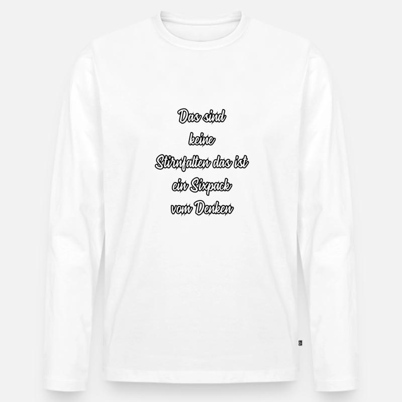 witzige Sprüche Lehrer - Männer Premium Bio Langarmshirt - Weiß