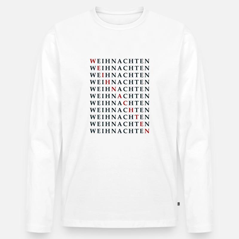Weihnachten Weihnachten - Männer Premium Bio Langarmshirt - Weiß