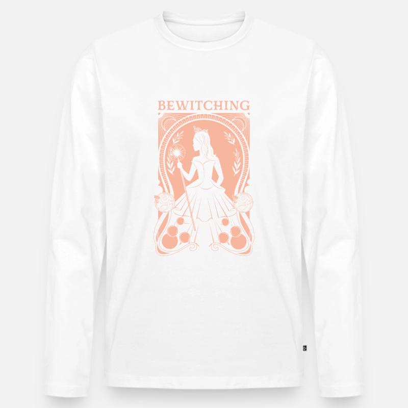 Wicked Glinda Design Bewitching - Männer Premium Bio Langarmshirt - Weiß