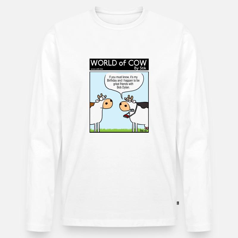 Bob Dylans Freund - Männer Premium Bio Langarmshirt - Weiß