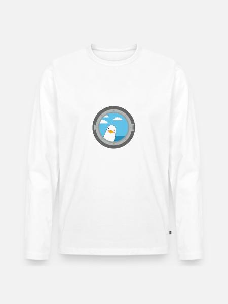 Hast du Brot? - Männer Premium Bio Langarmshirt - Weiß