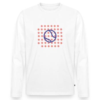 Joueur de Padel Padel Tennis Padel Club Paddle - T-shirt manches longues Premium bio Homme - blanc - Devant - Nico (187cm)