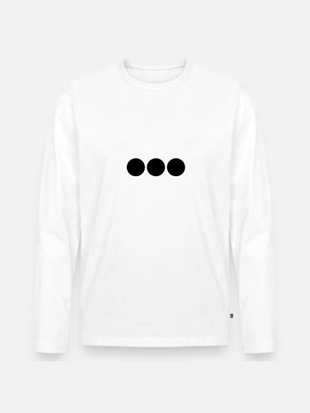 POINTS NOIRS - T-shirt manches longues Premium bio Homme - blanc
